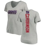 Keenan Robinson Women's New York Giants Backer V-Neck T-Shirt - Ash