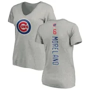 Keith Moreland Women's Chicago Cubs Backer Slim Fit T-Shirt - Ash