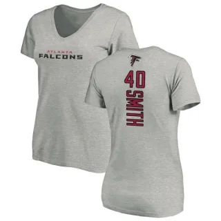 Keith Smith Women's Atlanta Falcons Backer V-Neck T-Shirt - Ash