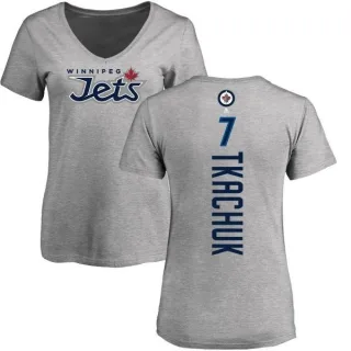 Keith Tkachuk Women's Winnipeg Jets Backer T-Shirt - Ash