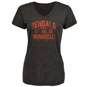 KeiVarae Russell Women's Cincinnati Bengals Flanker Tri-Blend T-Shirt - Black