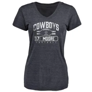 Kellen Moore Women's Dallas Cowboys Flanker Tri-Blend T-Shirt - Navy