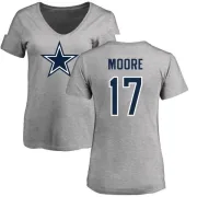 Kellen Moore Women's Dallas Cowboys Name & Number Logo T-Shirt - Ash