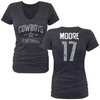 Kellen Moore Women's Dallas Cowboys Name & Number Tri-Blend T-Shirt - Navy