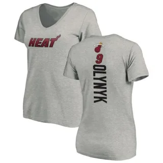 Kelly Olynyk Women's Miami Heat Ash Backer T-Shirt