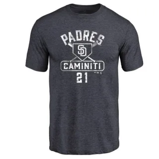 Ken Caminiti San Diego Padres Base Runner Tri-Blend T-Shirt - Navy