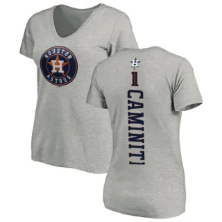 Ken Caminiti Women's Houston Astros Backer Slim Fit T-Shirt - Ash