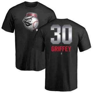 Ken Griffey Cincinnati Reds Midnight Mascot T-Shirt - Black