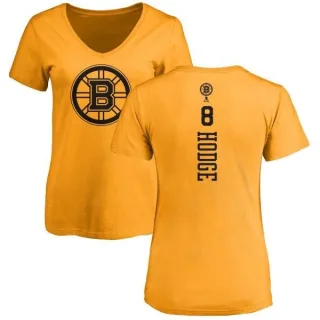 Ken Hodge Women's Boston Bruins One Color Backer T-Shirt - Gold