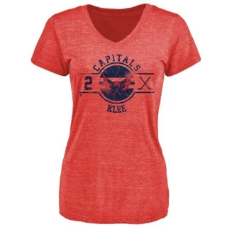 Ken Klee Women's Washington Capitals Insignia Tri-Blend T-Shirt - Red