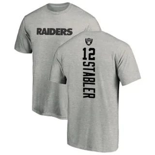 Ken Stabler Oakland Raiders Backer T-Shirt - Ash