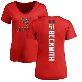 Kendell Beckwith Women's Tampa Bay Buccaneers Backer Slim Fit T-Shirt - Red