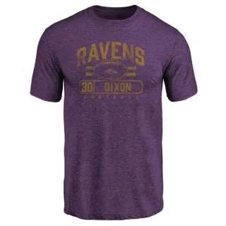 Kenneth Dixon Baltimore Ravens Flanker Tri-Blend T-Shirt - Purple