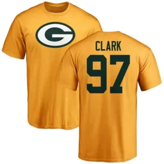 Kenny Clark Green Bay Packers Name & Number Logo T-Shirt - Gold