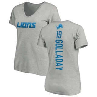 Kenny Golladay Women's Detroit Lions Backer V-Neck T-Shirt - Ash