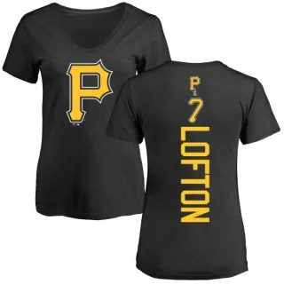 Kenny Lofton Women's Pittsburgh Pirates Backer Slim Fit T-Shirt - Black