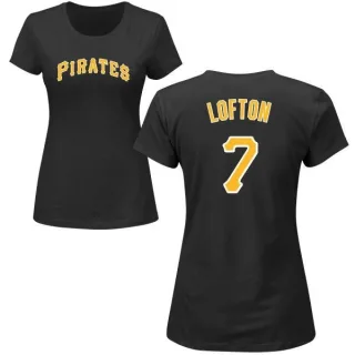 Kenny Lofton Women's Pittsburgh Pirates Name & Number T-Shirt - Black