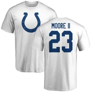 Kenny Moore II Indianapolis Colts Name & Number Logo T-Shirt - White