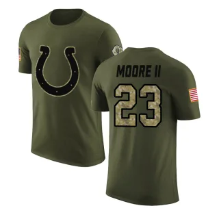 Kenny Moore II Indianapolis Colts Olive Salute to Service Legend T-Shirt