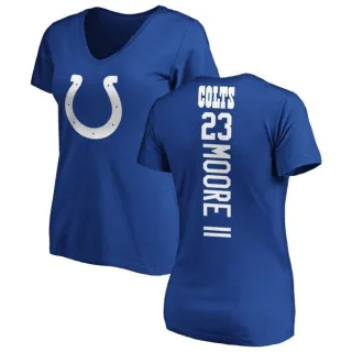 Kenny Moore II Women's Indianapolis Colts Backer Slim Fit T-Shirt - Royal