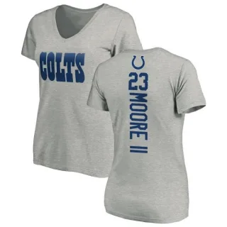 Kenny Moore II Women's Indianapolis Colts Backer V-Neck T-Shirt - Ash