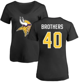 Kentrell Brothers Women's Minnesota Vikings Name & Number Logo Slim Fit T-Shirt - Black