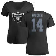 Keon Hatcher Women's Oakland Raiders Name & Number Logo Slim Fit T-Shirt - Black