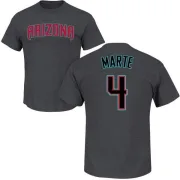 Ketel Marte Arizona Diamondbacks Name & Number T-Shirt - Charcoal