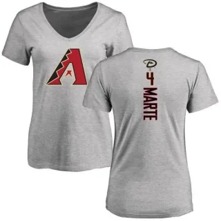 Ketel Marte Women's Arizona Diamondbacks Backer Slim Fit T-Shirt - Ash