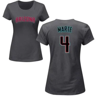 Ketel Marte Women's Arizona Diamondbacks Name & Number T-Shirt - Charcoal