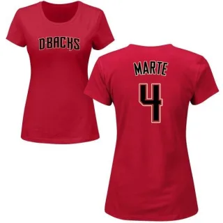 Ketel Marte Women's Arizona Diamondbacks Name & Number T-Shirt - Crimson