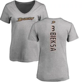 Kevin Bieksa Women's Anaheim Ducks Backer T-Shirt - Ash