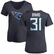 Kevin Byard Women's Tennessee Titans Name & Number Logo Slim Fit T-Shirt - Navy