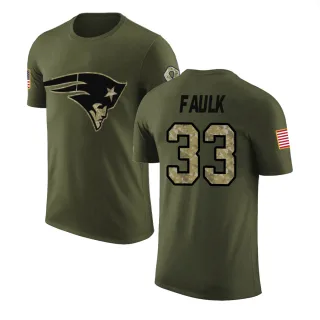 Kevin Faulk New England Patriots Olive Salute to Service Legend T-Shirt