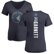 Kevin Garnett Women's Minnesota Timberwolves Navy Backer T-Shirt