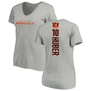 Kevin Huber Women's Cincinnati Bengals Backer V-Neck T-Shirt - Ash