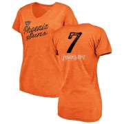 Kevin Johnson Women's Phoenix Suns Orange Sideline Tri-Blend V-Neck T-Shirt