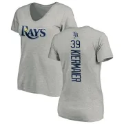 Kevin Kiermaier Women's Tampa Bay Rays Backer Slim Fit T-Shirt - Ash