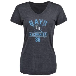 Kevin Kiermaier Women's Tampa Bay Rays Base Runner Tri-Blend T-Shirt - Navy