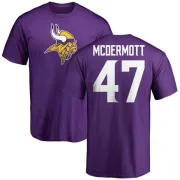 Kevin McDermott Minnesota Vikings Name & Number Logo T-Shirt - Purple