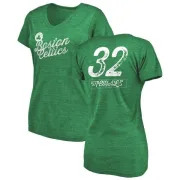 Kevin Mchale Women's Boston Celtics Green Sideline Tri-Blend V-Neck T-Shirt