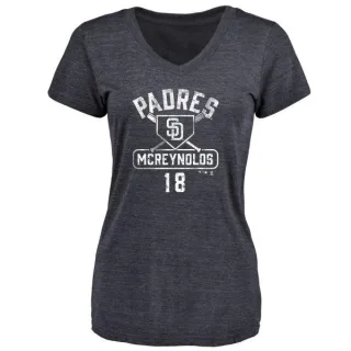 Kevin Mcreynolds Women's San Diego Padres Base Runner Tri-Blend T-Shirt - Navy