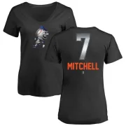 Kevin Mitchell Women's New York Mets Midnight Mascot V-Neck T-Shirt - Black