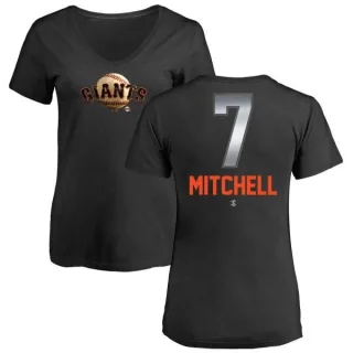 Kevin Mitchell Women's San Francisco Giants Midnight Mascot V-Neck T-Shirt - Black