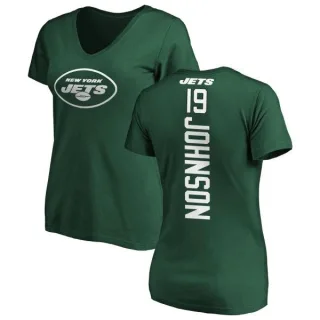 Keyshawn Johnson Women's New York Jets Backer Slim Fit T-Shirt - Green