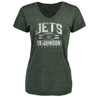 Keyshawn Johnson Women's New York Jets Flanker Tri-Blend T-Shirt - Green