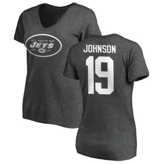 Keyshawn Johnson Women's New York Jets One Color T-Shirt - Ash