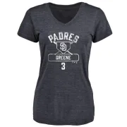 Khalil Greene Women's San Diego Padres Base Runner Tri-Blend T-Shirt - Navy