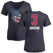 Khalil Greene Women's San Diego Padres Name and Number Banner Wave V-Neck T-Shirt - Navy