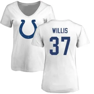 Khari Willis Women's Indianapolis Colts Name & Number Logo Slim Fit T-Shirt - White